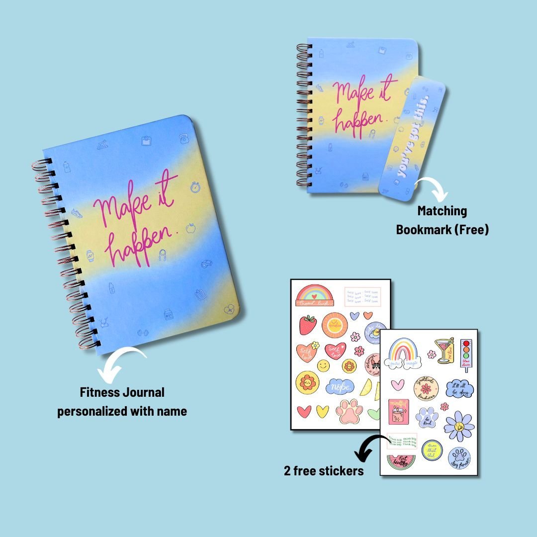 Fitness Journal - Make It Happen | Sky Fusion - Bop Canvases