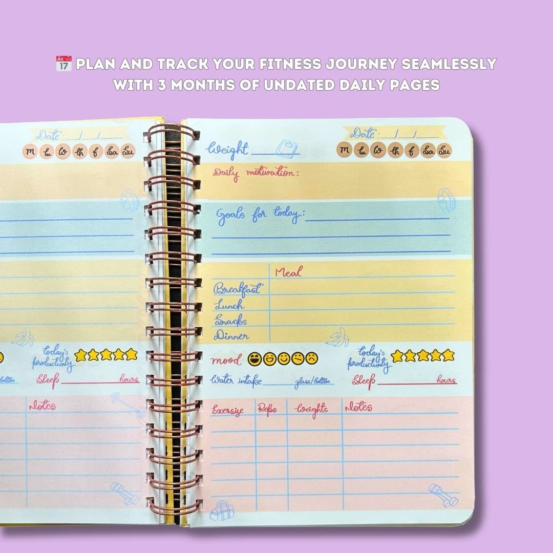 Fitness Journal - Make It Happen | Sky Fusion - Bop Canvases