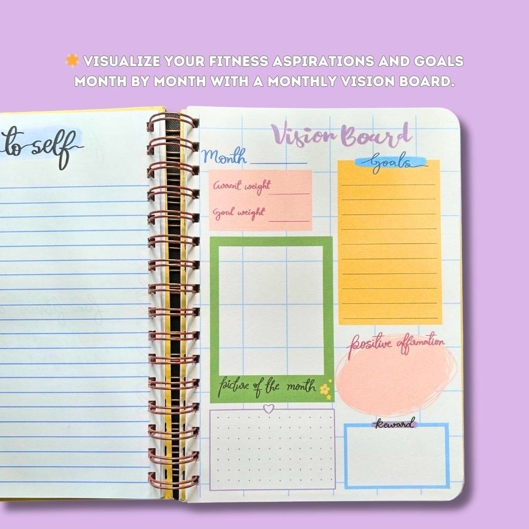 Fitness Journal - Make It Happen | Sky Fusion - Bop Canvases