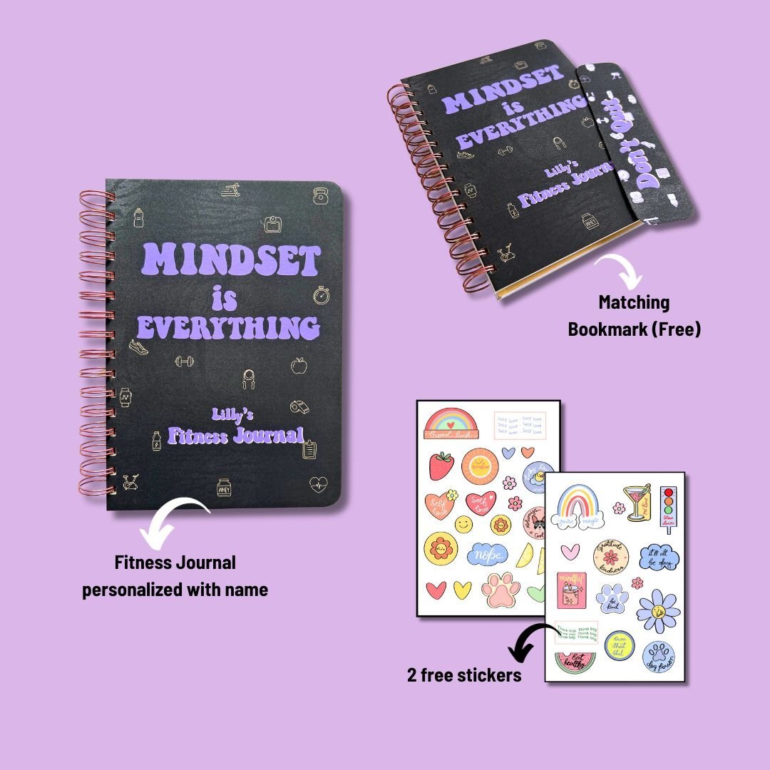 Fitness Journal - Mindset is everything | Black - Bop Canvases