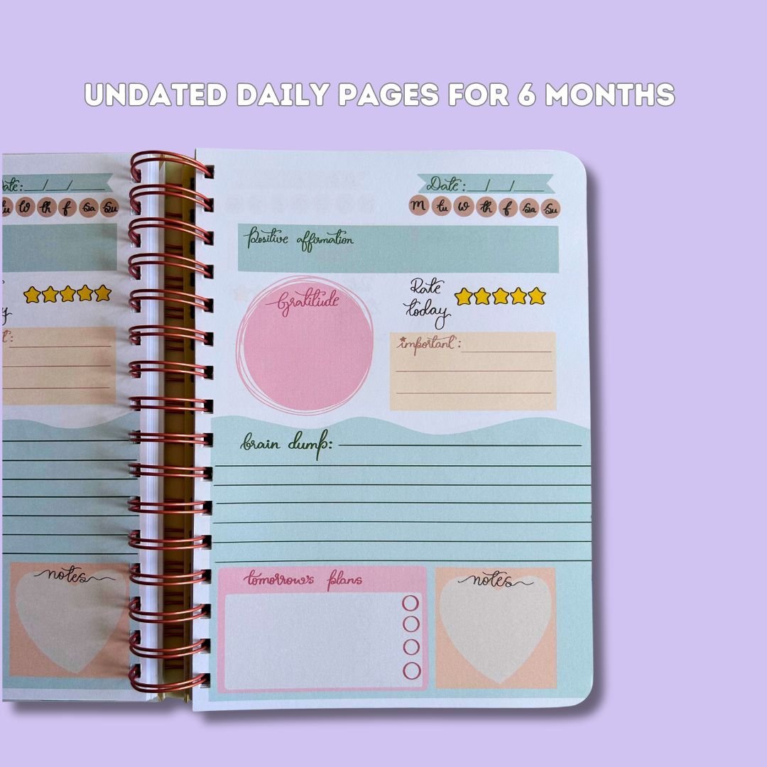 Undated Daily Journal - Lavender haze dachshund - Bop Canvases