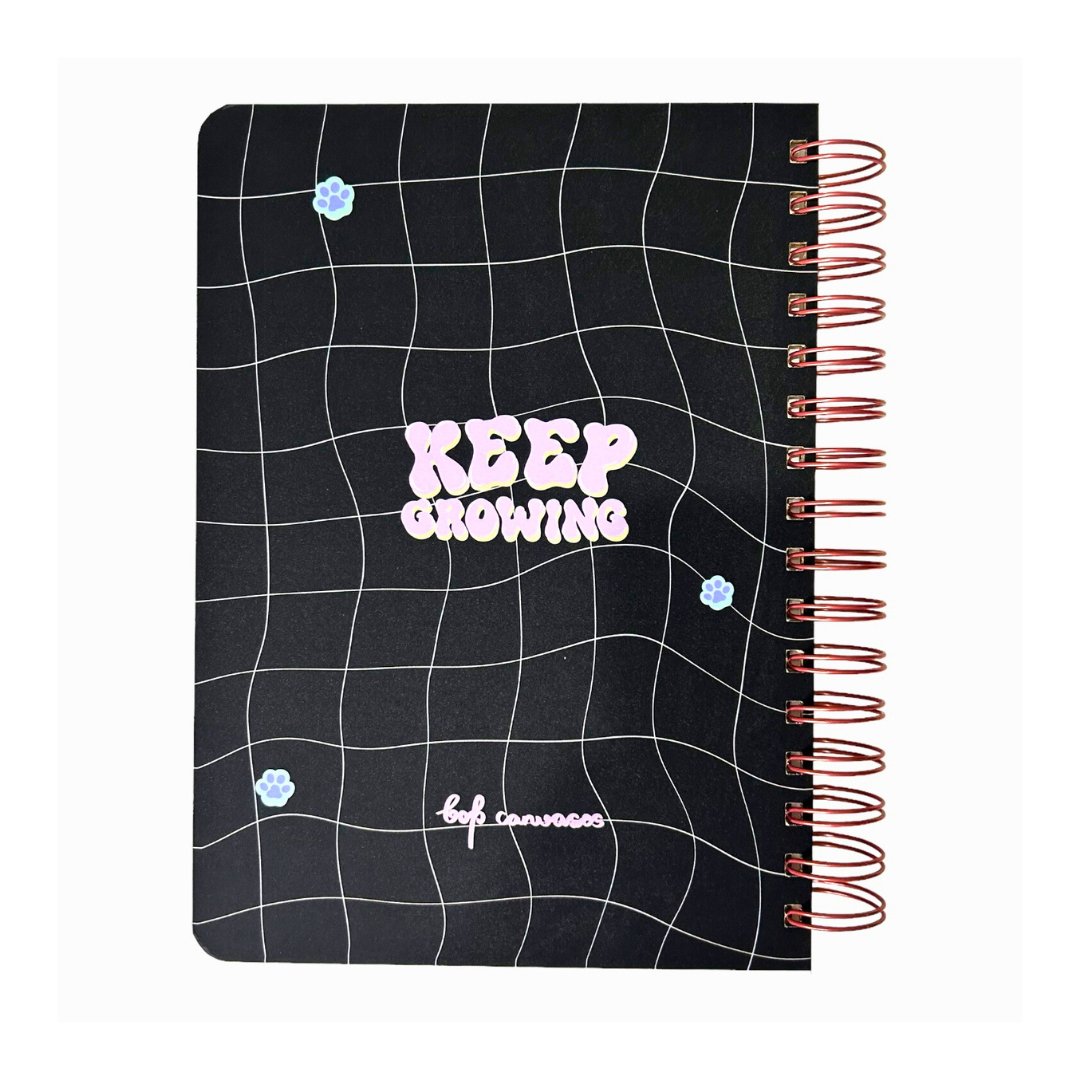 Undated Planner- Black Pink - Bop Canvases