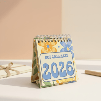 2026 Table Calendar – Minimal, Aesthetic & Desk - Friendly - Bop Canvases