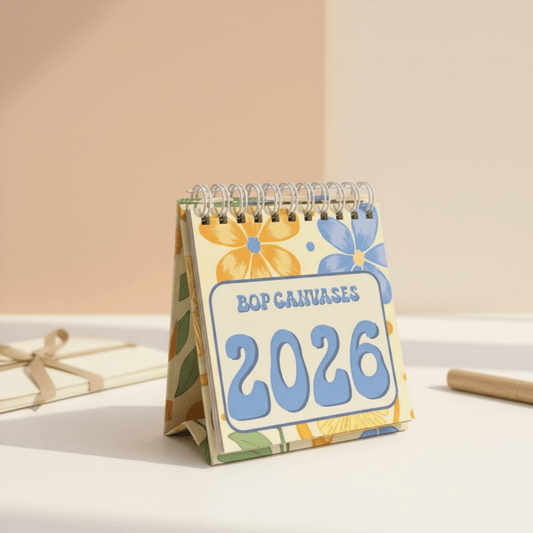 2026 Table Calendar – Minimal, Aesthetic & Desk - Friendly - Bop Canvases