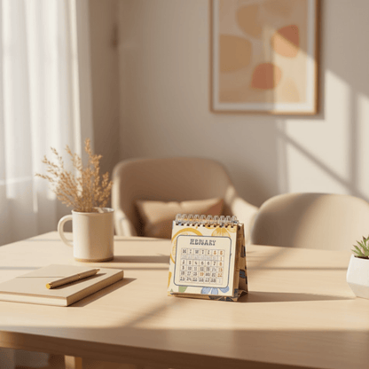 2026 Table Calendar – Minimal, Aesthetic & Desk - Friendly - Bop Canvases