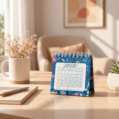 2027 Table Calendar – Minimal, Aesthetic & Desk-Friendly - Bop Canvases