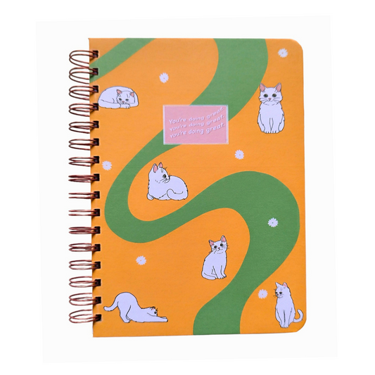 5 - Minutes Self-Care Journal - Orange Cat