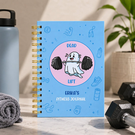 6 Months Fitness Journal - Personalized with name (Dead Lift) - Bop Canvases
