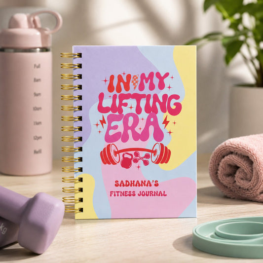 6 Months Fitness Journal - Personalized with name (Lifting Era) - Bop Canvases