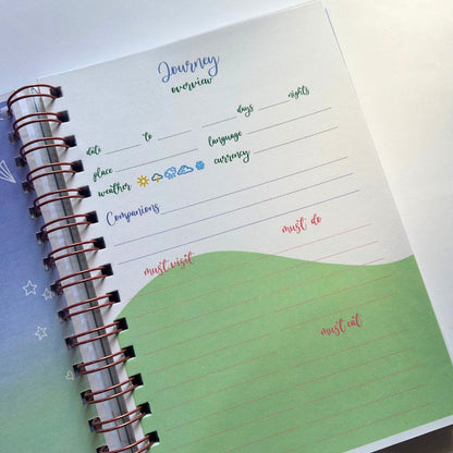 Travel Journal - Personalized with name | Explorer | Designed for 6 Trips