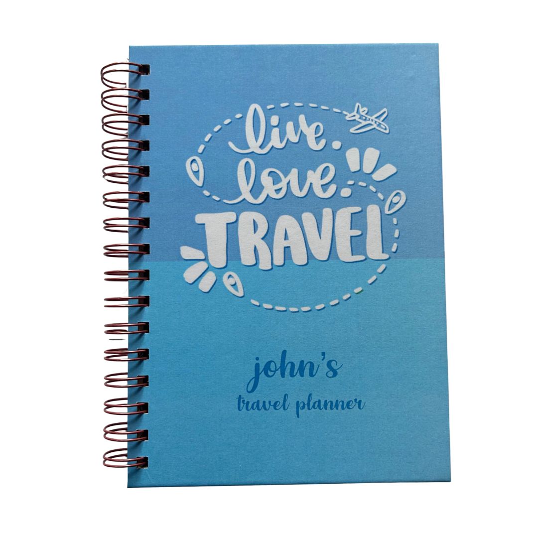 Travel Journal - Personalized with name | Traveller | Designed for 6 Trips