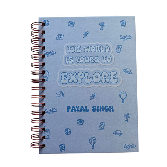 Travel Journal - Personalized with name | Explorer | Designed for 6 Trips