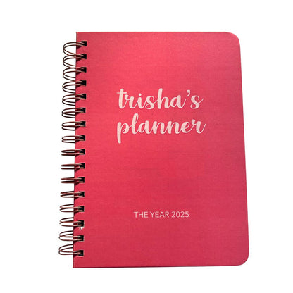 Undated Yearly Planner- Pink Delight | Personalized with your name