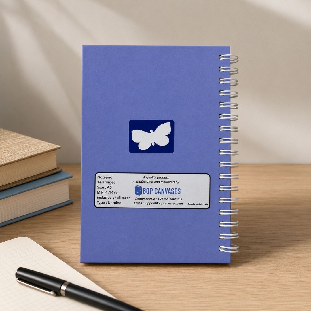 A6 Spiral Notebook – [Better Fly] | 160 Pages | 80 GSM | Hardcover | Unruled - Bop Canvases