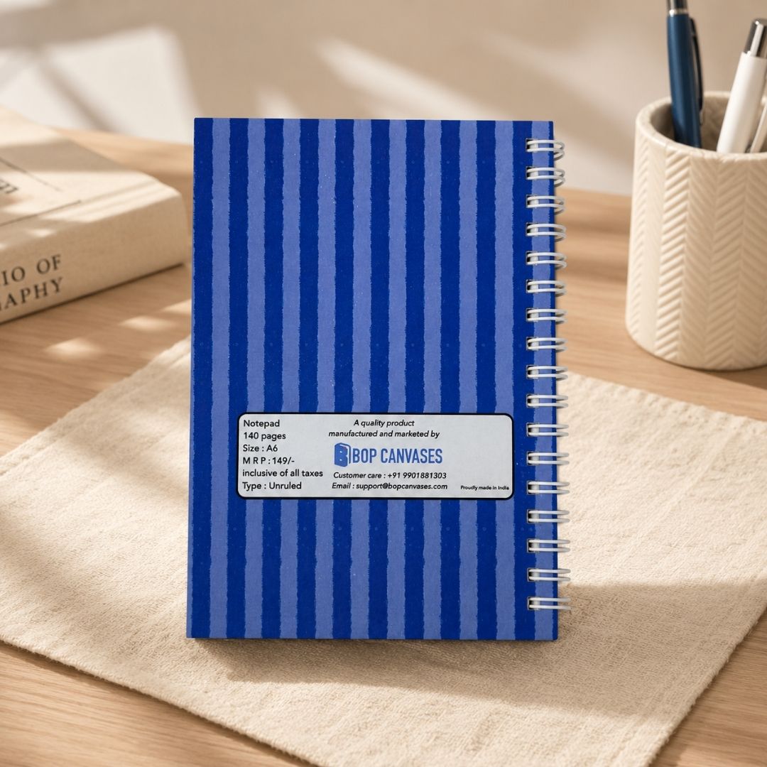 A6 Spiral Notebook – [Goals] | 160 Pages | 80 GSM | Hardcover | Unruled - Bop Canvases