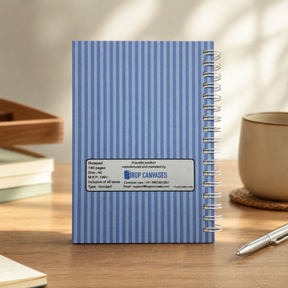 A6 Spiral Notebook – [Little World] | 160 Pages | 80 GSM | Hardcover | Unruled - Bop Canvases