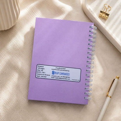 A6 Spiral Notebook – [Self love] | 160 Pages | 80 GSM | Hardcover | Unruled - Bop Canvases