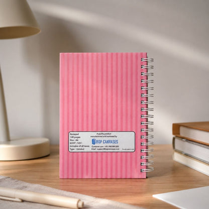 A6 Spiral Notebook – [Sleepy Cat] | 160 Pages | 80 GSM | Hardcover | Unruled - Bop Canvases