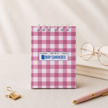 A7 Pocket Notepad – [Cherry] | Hardcover | 160 Pages | 80 GSM Paper - Bop Canvases