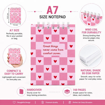A7 Pocket Notepad – [Hearty] | Hardcover | 160 Pages | 80 GSM Paper - Bop Canvases