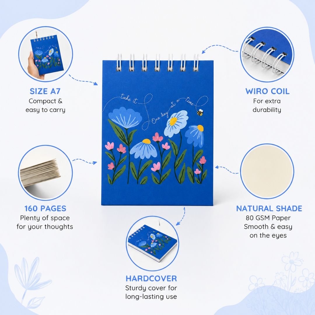 A7 Pocket Notepad – [One Day] | Hardcover | 160 Pages | 80 GSM Paper - Bop Canvases