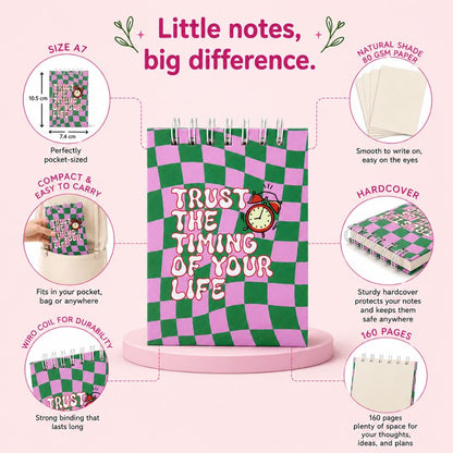 A7 Pocket Notepad – [Trust] | Hardcover | 160 Pages | 80 GSM Paper - Bop Canvases