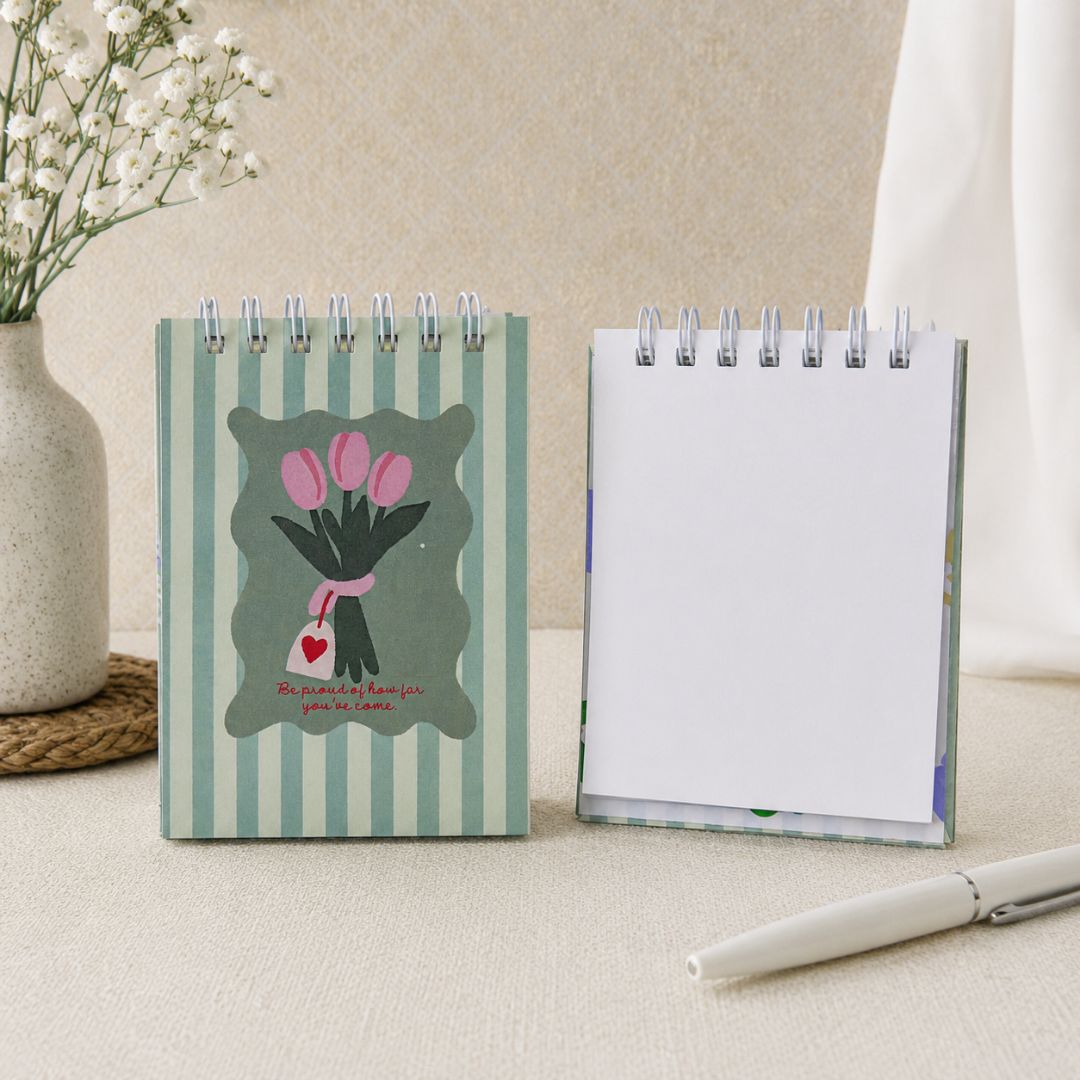 A7 Pocket Notepad – [Tulip Bunch] | Hardcover | 160 Pages | 80 GSM Paper - Bop Canvases