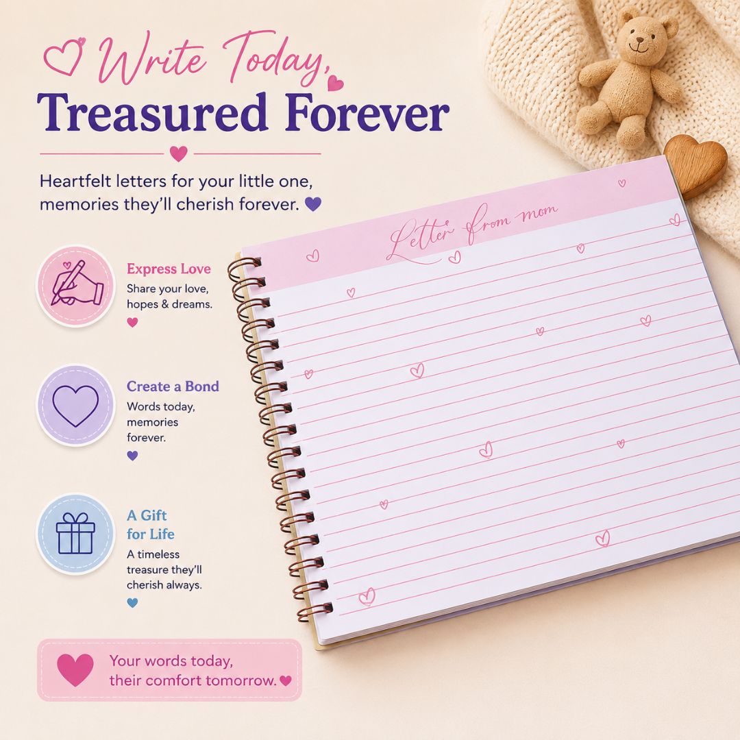 Baby memory book | Personalized with name and picture | 0 to 4 years | A4 Size (Our bundle of joy - Purple) - Bop Canvases