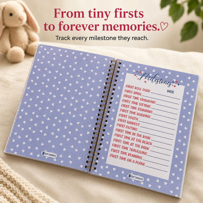Baby memory book | Personalized with the name | 0 to 4 years | A5 Size | Memories of baby - Bop Canvases