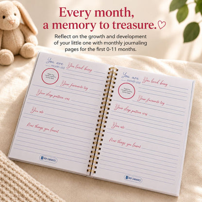 Baby memory book | Personalized with the name | 0 to 4 years | A5 Size | Memories of baby - Bop Canvases