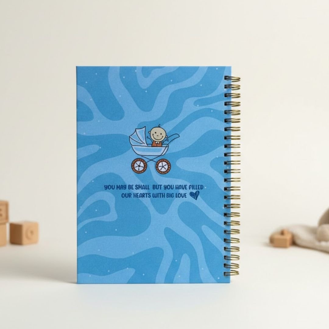 Baby memory book | Personalized with the picture & name | 0 to 4 years | A5 Size | Little Moments - Bop Canvases