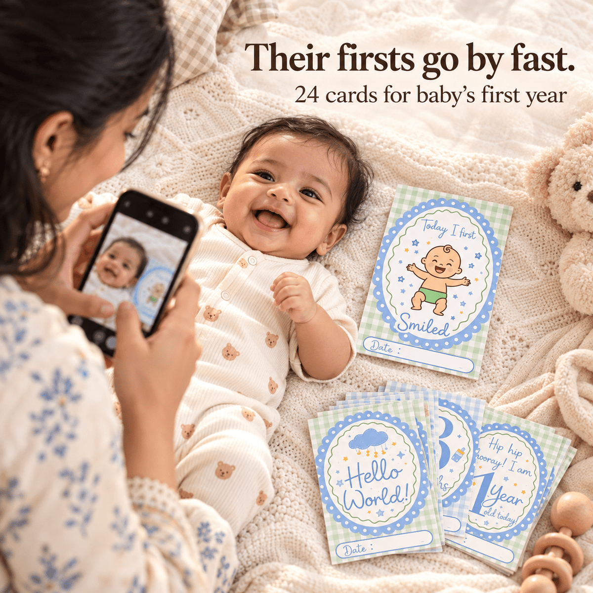 Baby Milestone Cards (Set of 24) - Bop Canvases