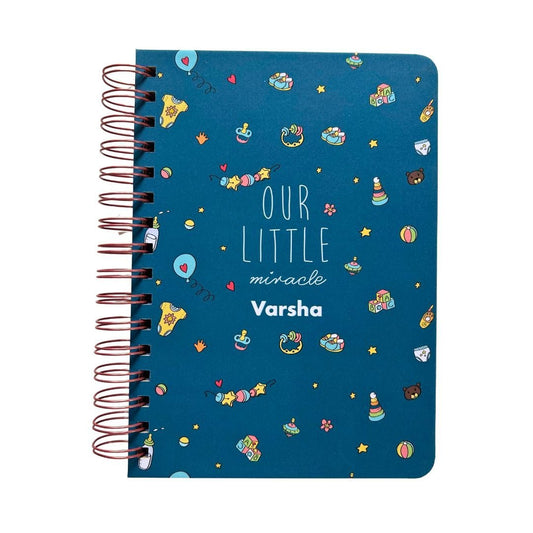 Baby Milestone Journal - Lullaby Teal | 0 to 4 years | A5 Size - Bop Canvases