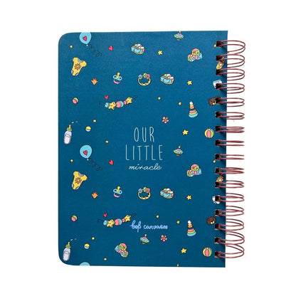 Baby Milestone Journal - Lullaby Teal | 0 to 4 years | A5 Size - Bop Canvases