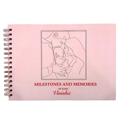 Baby Milestone Journal - Pink | 0 to 4 years | A4 Size - Bop Canvases