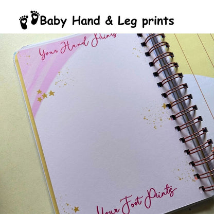 Baby Milestone Journal - Sleepy baby pink | 0 to 4 years | A5 Size - Bop Canvases