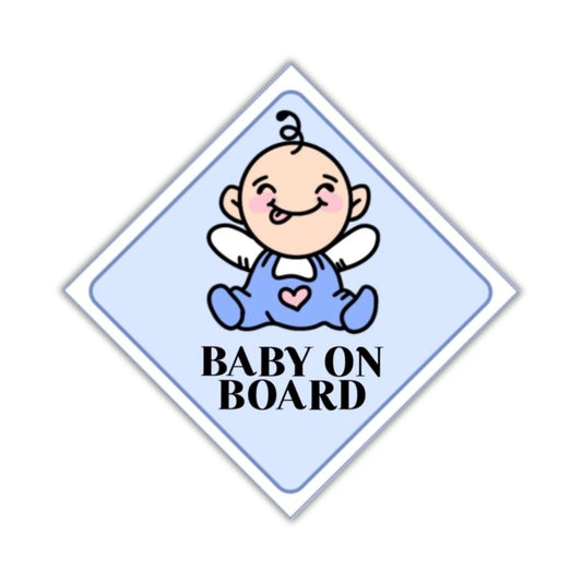 Baby on Board Car Sticker (Blue) - Bop Canvases