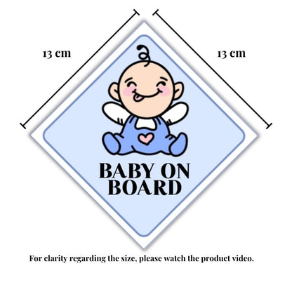 Baby on Board Car Sticker (Blue) - Bop Canvases