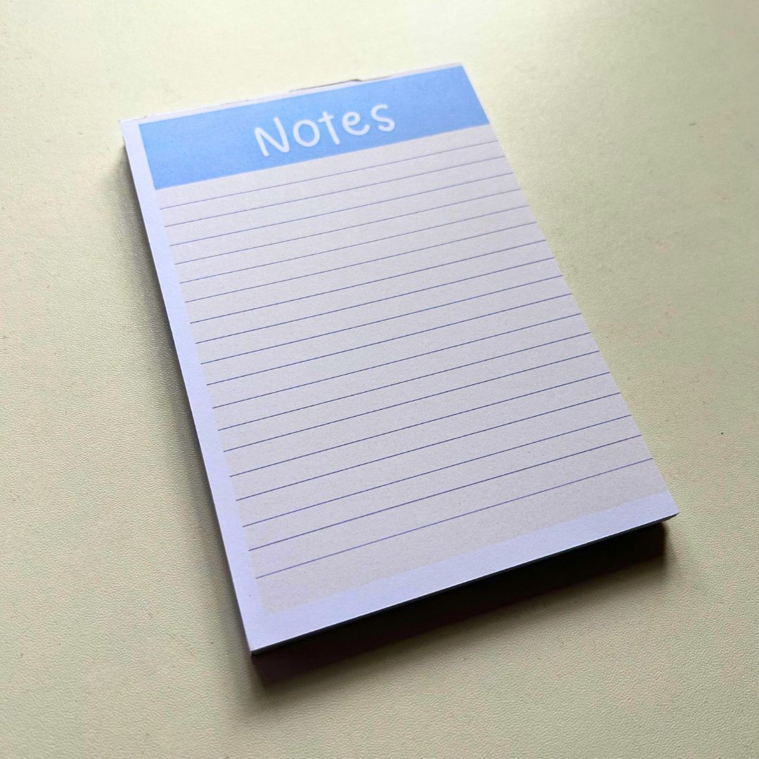 Blue notes | A6 notepad - Bop Canvases