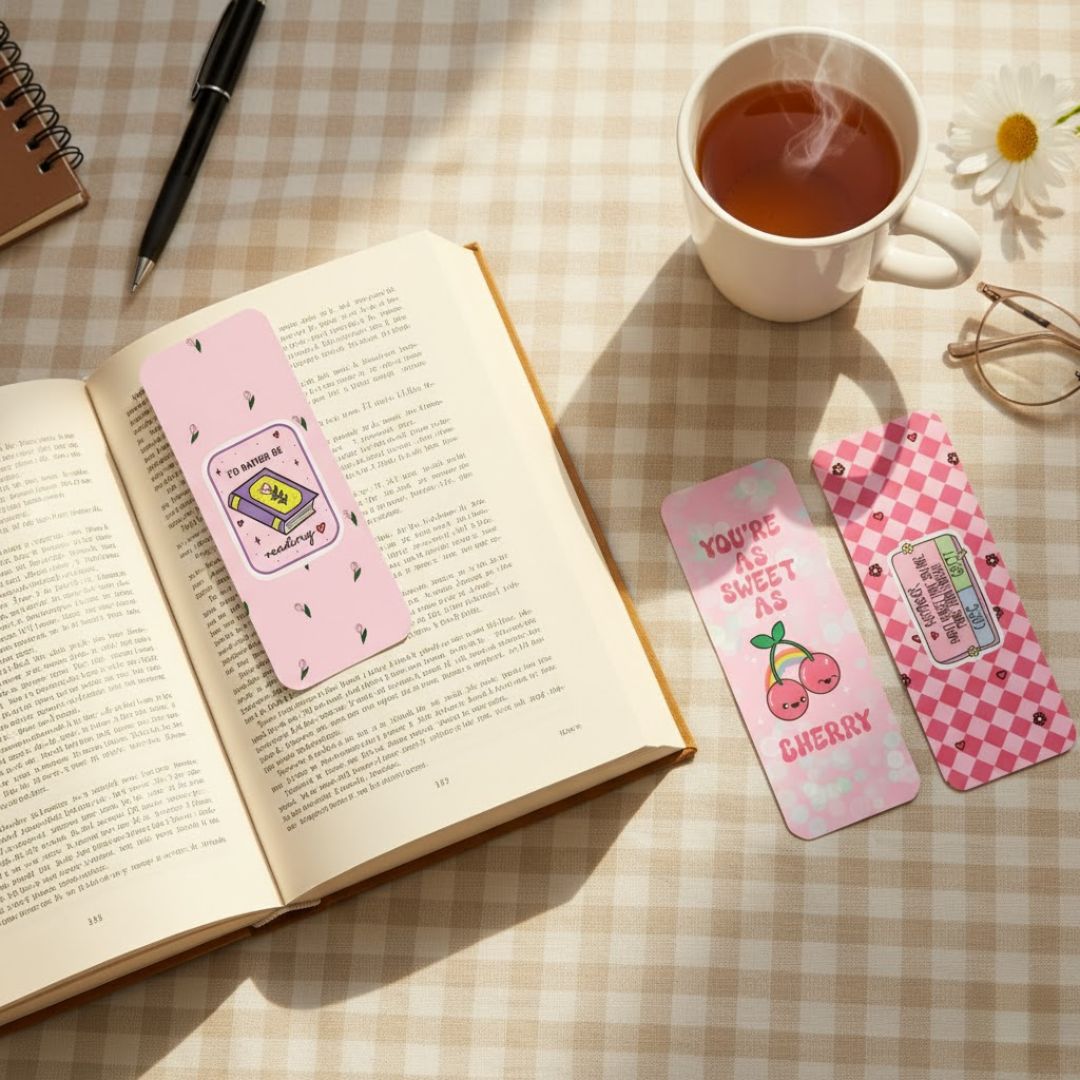 Bookmark Set of 4 - Bookworm - Bop Canvases