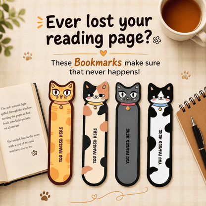Bookmark Set of 4 - Cat - Bop Canvases