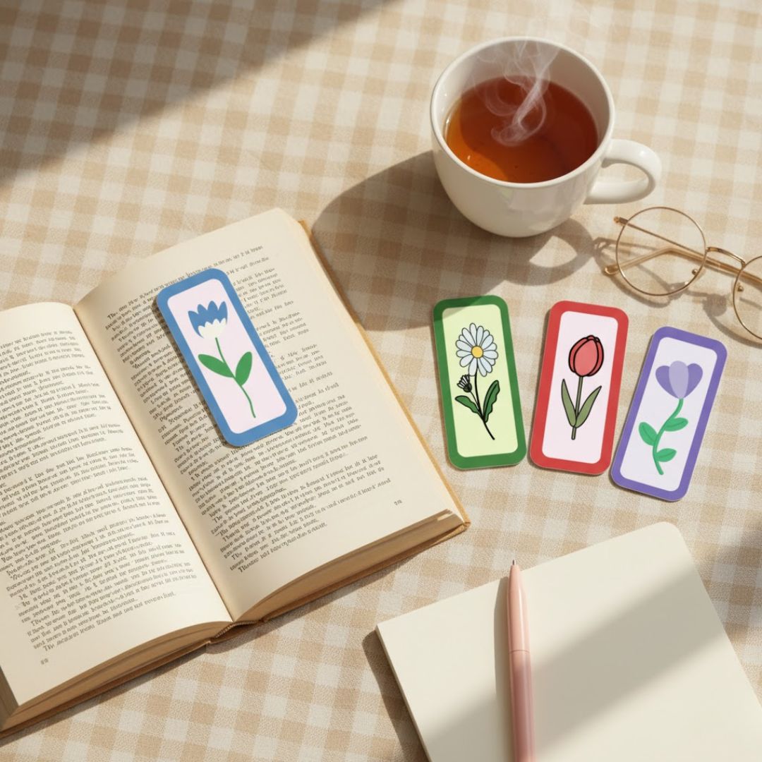 Bookmark Set of 4 - Flowers - Bop Canvases