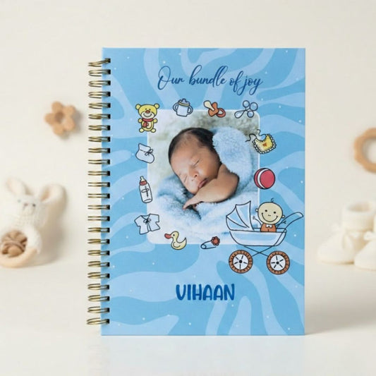 Baby memory book | Personalized with the picture & name | 0 to 4 years | A5 Size | Little Moments