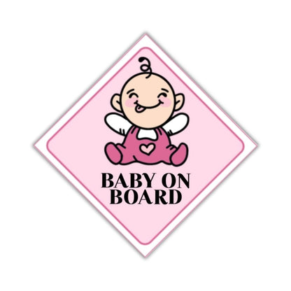 Baby on Board Car Sticker (Pink)