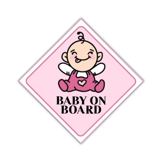 Baby on Board Car Sticker (Pink)
