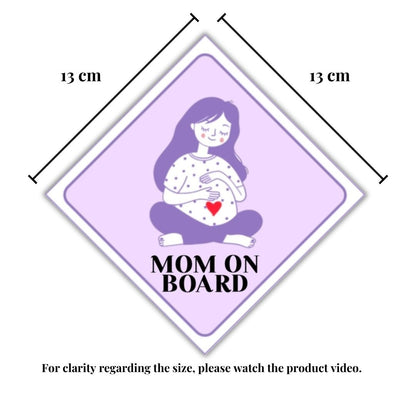 Mom on Board Car Sticker