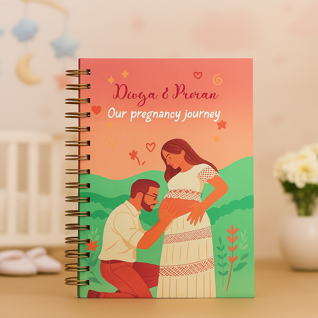 Pregnancy Journal - Cherished Beginnings | Parents to be | 9 Months Journal