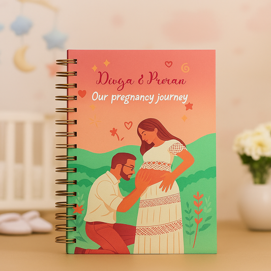 Pregnancy Journal - Cherished Beginnings | Parents to be | 9 Months Journal