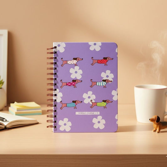 Undated Daily Journal - Lavender haze dachshund | 6 months
