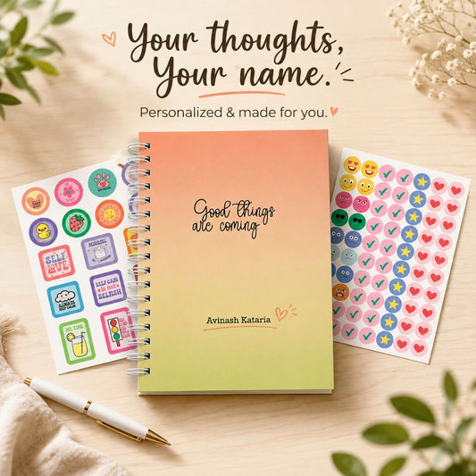 Notebook | Personalized with Name | 150 Pages, Hardcover | Summer